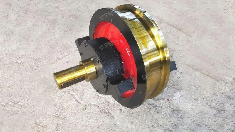 Port crane wheel