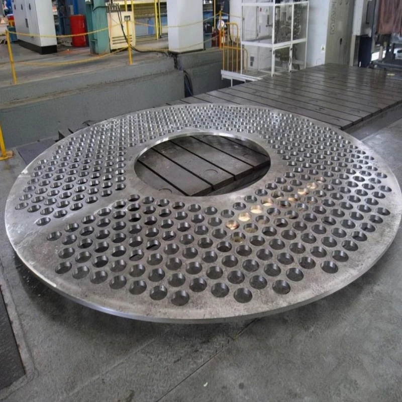Elliptical hole tube plate